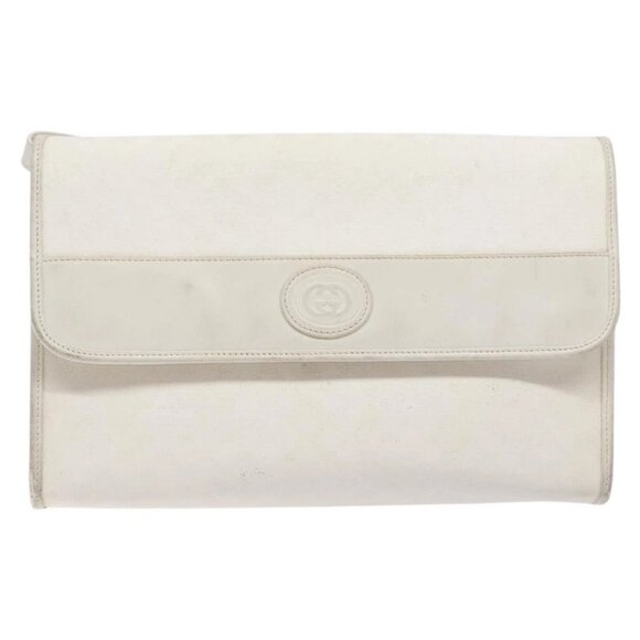 GUCCI Micro GG Supreme Shoulder Bag PVC White Gold - Picture 8 of 15